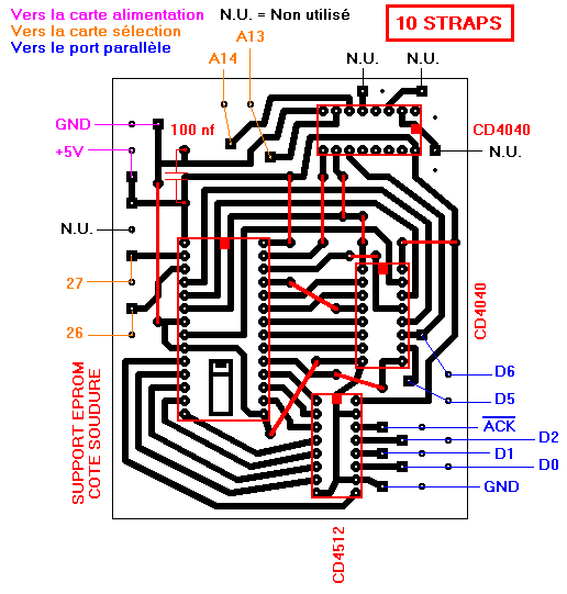 Implantation des composants de la carte lecture